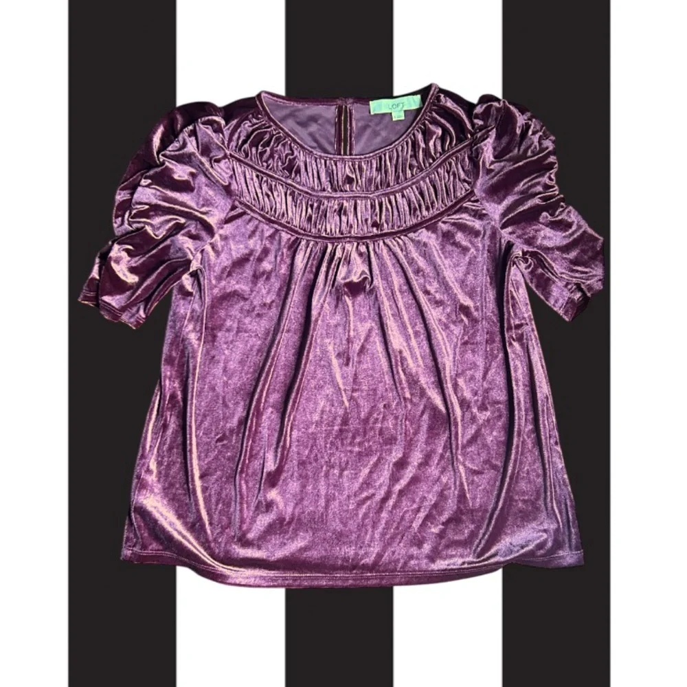 Loft Velvet Romantic Top Size S Wine Size S Whimsigoth Vampire Velour